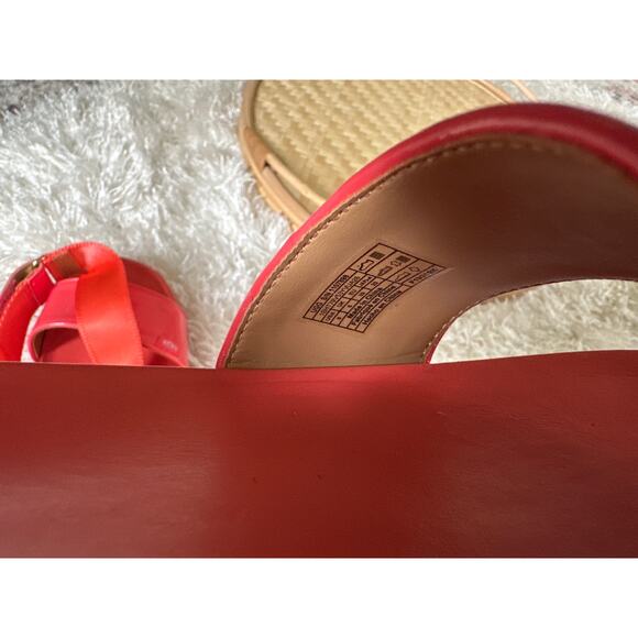 UGG Lenox Orange Coral Platform Ankle Strap Sandals Size 8 - Picture 8 of 10
